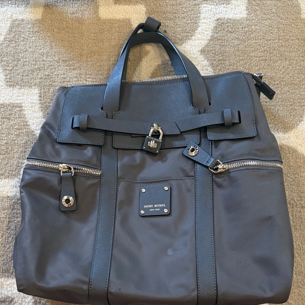 Henri Bendel Jetsetter Grey Backpack